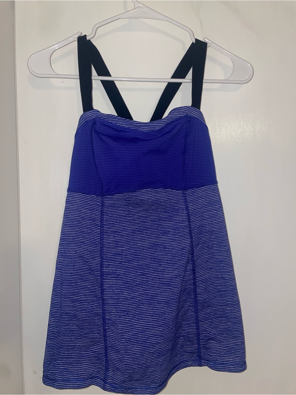 lululemon athletica Blue & Black Strappy Tank Top